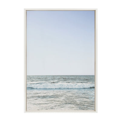 Sylvie Pale Blue Sea Framed Canvas by The Creative Bunch Studio by kateandlaurel - product image 2 for Resin Society