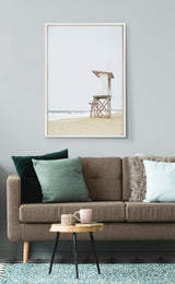 Sylvie Wood Ocean Beach Lifeguard Tower Framed Canvas by kateandlaurel - product image 4 for Resin Society