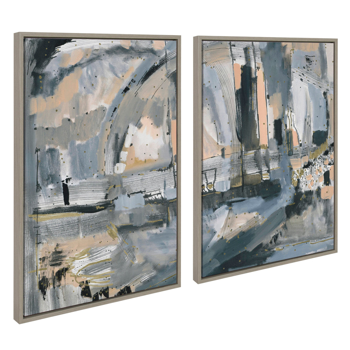 Sylvie Harbor Nights Set No 1 and Harbor Nights Set No 2 Framed Canvas by kateandlaurel - product image 2 for Resin Society