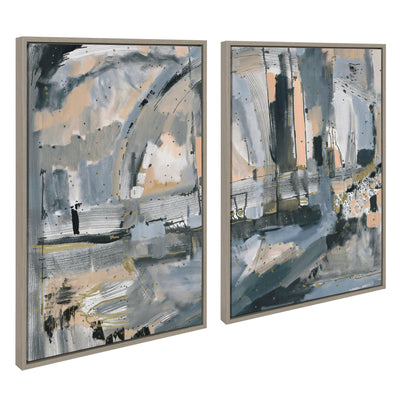 Sylvie Harbor Nights Set No 1 and Harbor Nights Set No 2 Framed Canvas by kateandlaurel - product image 2 for Resin Society