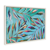 Sylvie A Tranquil Moment framed canvas artwork by Jessi Raulet showing abstract colorful shapes in a white floating frame
