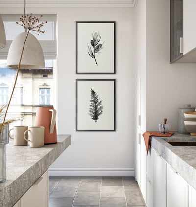 Sylvie Vintage Botanical 3 and 4 Framed Canvas Set by kateandlaurel - product image 11 for Resin Society