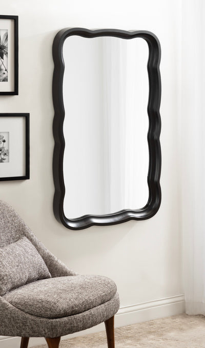 Hatherleigh Scallop Wood Wall Mirror by kateandlaurel - product image 12 for Resin Society
