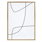 Sylvie Modern Line Abstract 3 BW Framed Canvas by kateandlaurel - main product image for Resin Society