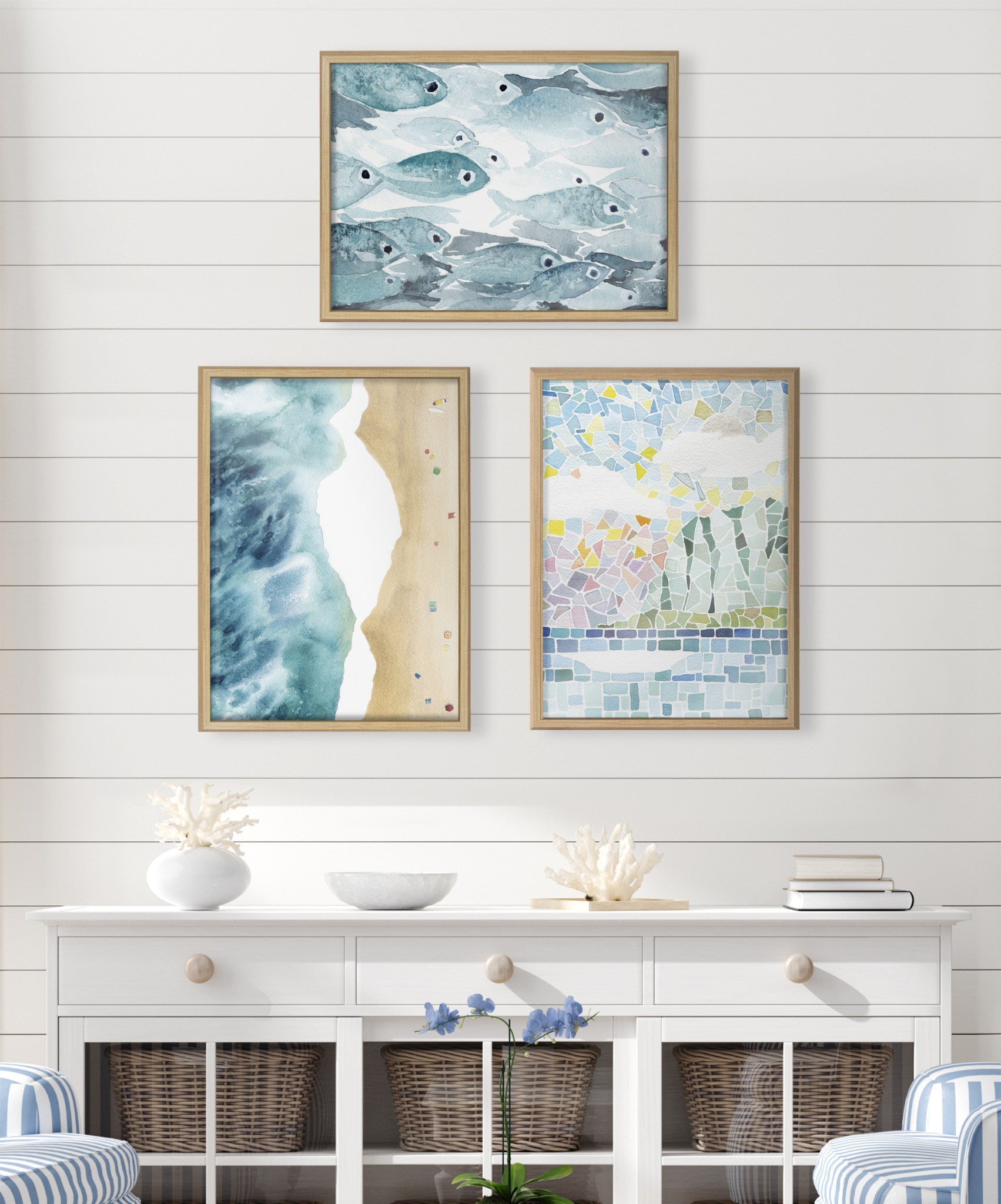 Blake Aholehole Framed Printed Glass by kateandlaurel - product image 6 for Resin Society