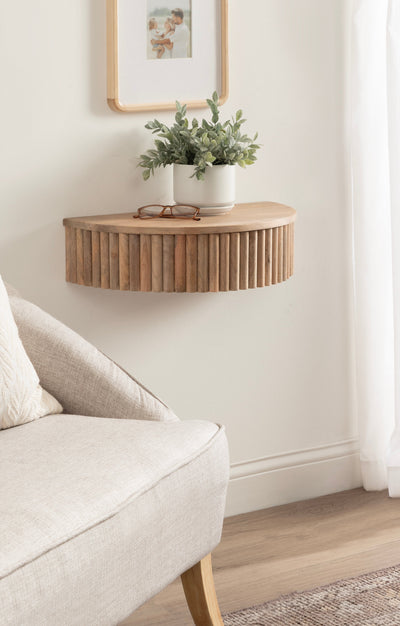 Reid Ribbed Floating Side Table