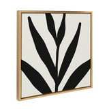 Sylvie Modern Botanical Neutral Abstract 1 Framed Canvas by kateandlaurel - product image 13 for Resin Society