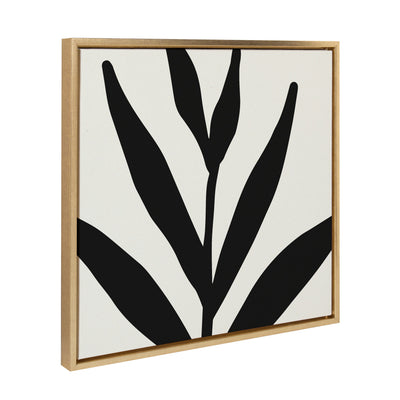 Sylvie Modern Botanical Neutral Abstract 1 Framed Canvas by kateandlaurel - product image 13 for Resin Society