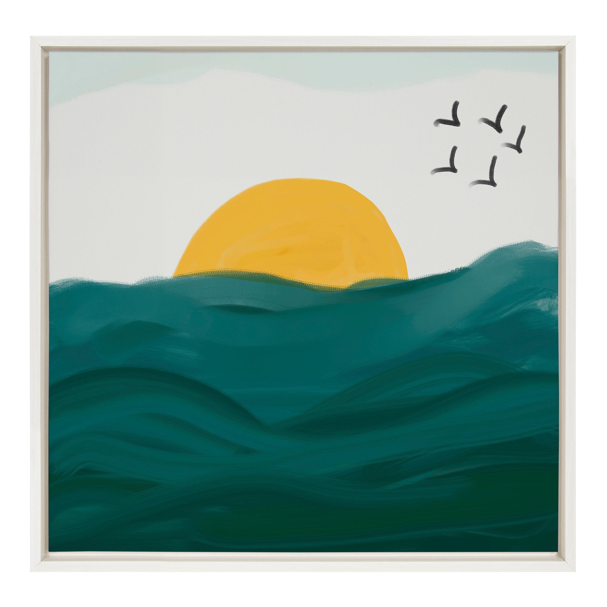 Sylvie Horizon Framed Canvas by kateandlaurel - main product image for Resin Society