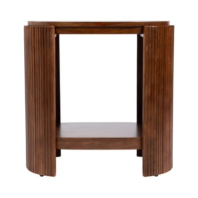 Cakora Capsule Wood Side Table