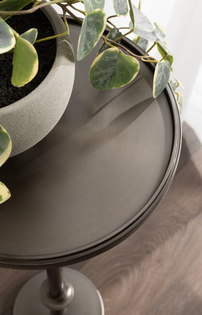 Engles Adjustable Polished Metal Table and Plant Stand