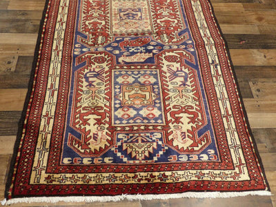 Geometric Meshkin Persian Vintage Runner Rug Handmade Wool Carpet by Rugistan - product image 10 for Resin Society