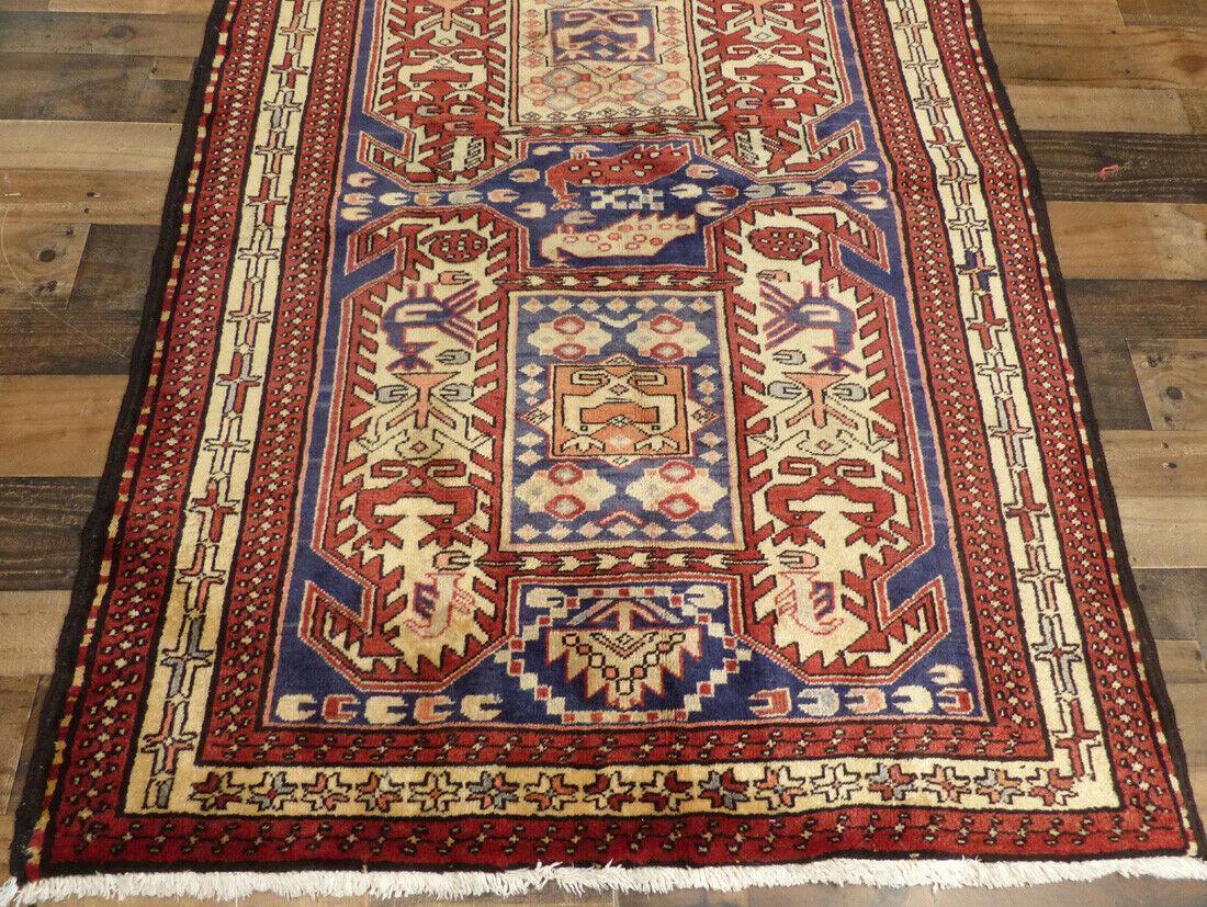 Geometric Meshkin Persian Vintage Runner Rug Handmade Wool Carpet by Rugistan - product image 12 for Resin Society