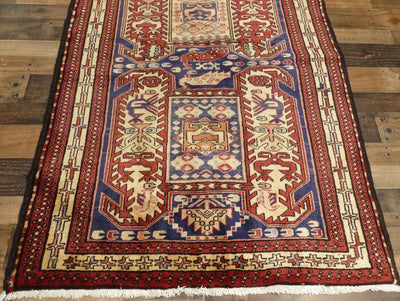 Geometric Meshkin Persian Vintage Runner Rug Handmade Wool Carpet by Rugistan - product image 12 for Resin Society