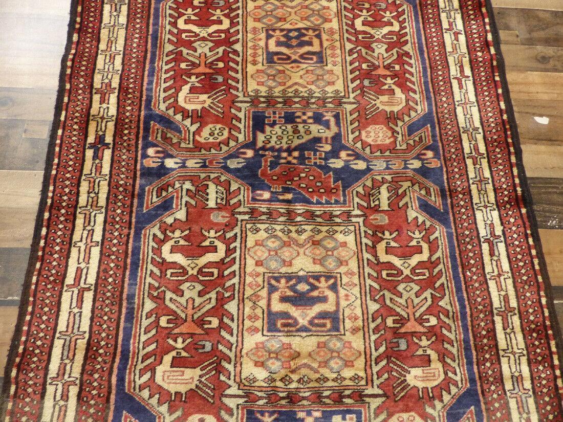 Geometric Meshkin Persian Vintage Runner Rug Handmade Wool Carpet by Rugistan - product image 2 for Resin Society