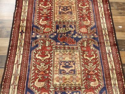 Geometric Meshkin Persian Vintage Runner Rug Handmade Wool Carpet by Rugistan - product image 2 for Resin Society