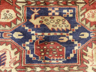 Geometric Meshkin Persian Vintage Runner Rug Handmade Wool Carpet by Rugistan - product image 4 for Resin Society