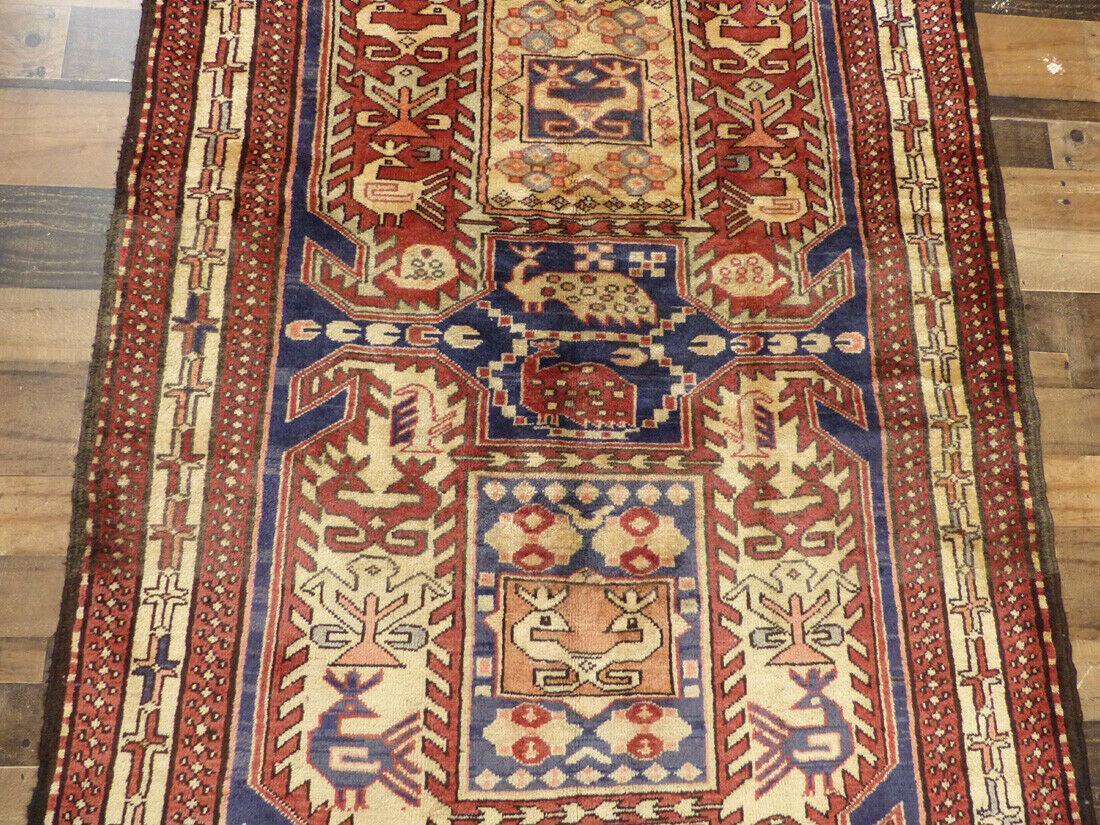 Geometric Meshkin Persian Vintage Runner Rug Handmade Wool Carpet by Rugistan - product image 5 for Resin Society