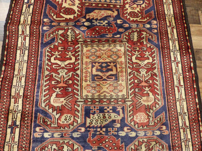 Geometric Meshkin Persian Vintage Runner Rug Handmade Wool Carpet by Rugistan - product image 8 for Resin Society