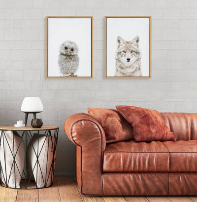 Sylvie Wolf Portrait Framed Canvas by Amy Peterson Art Studio