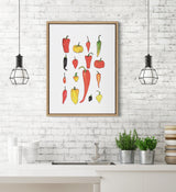 Sylvie Peppers Framed Canvas by kateandlaurel - product image 7 for Resin Society