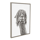 Sylvie Curly Hair Alpaca Framed Canvas by Simon Te Tai by kateandlaurel - product image 2 for Resin Society