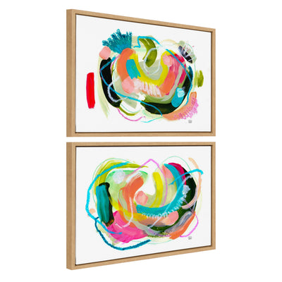 Sylvie Joy No 1 and 2 Framed Canvas Art Set by Erika Wynn