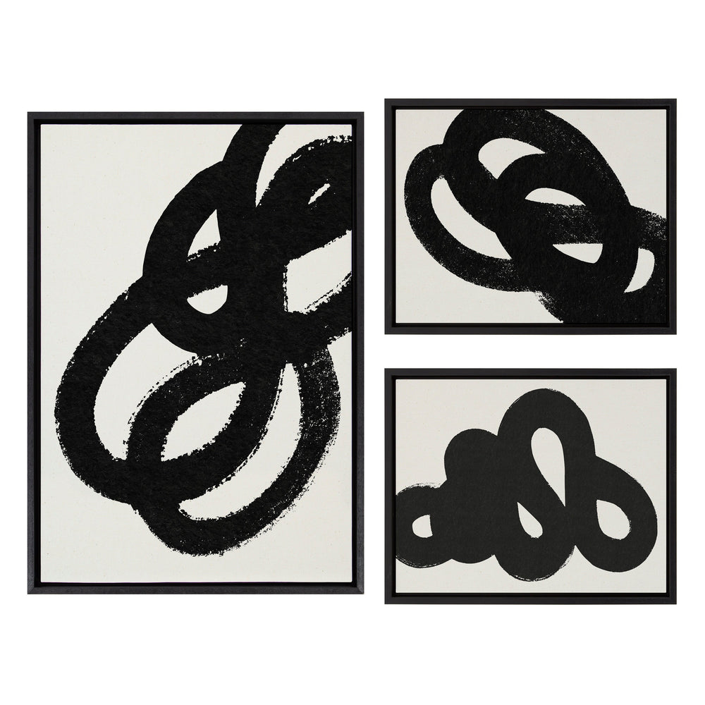 Sylvie Black Path, Follow the Path and This Way Framed Canvas by kateandlaurel - main product image for Resin Society