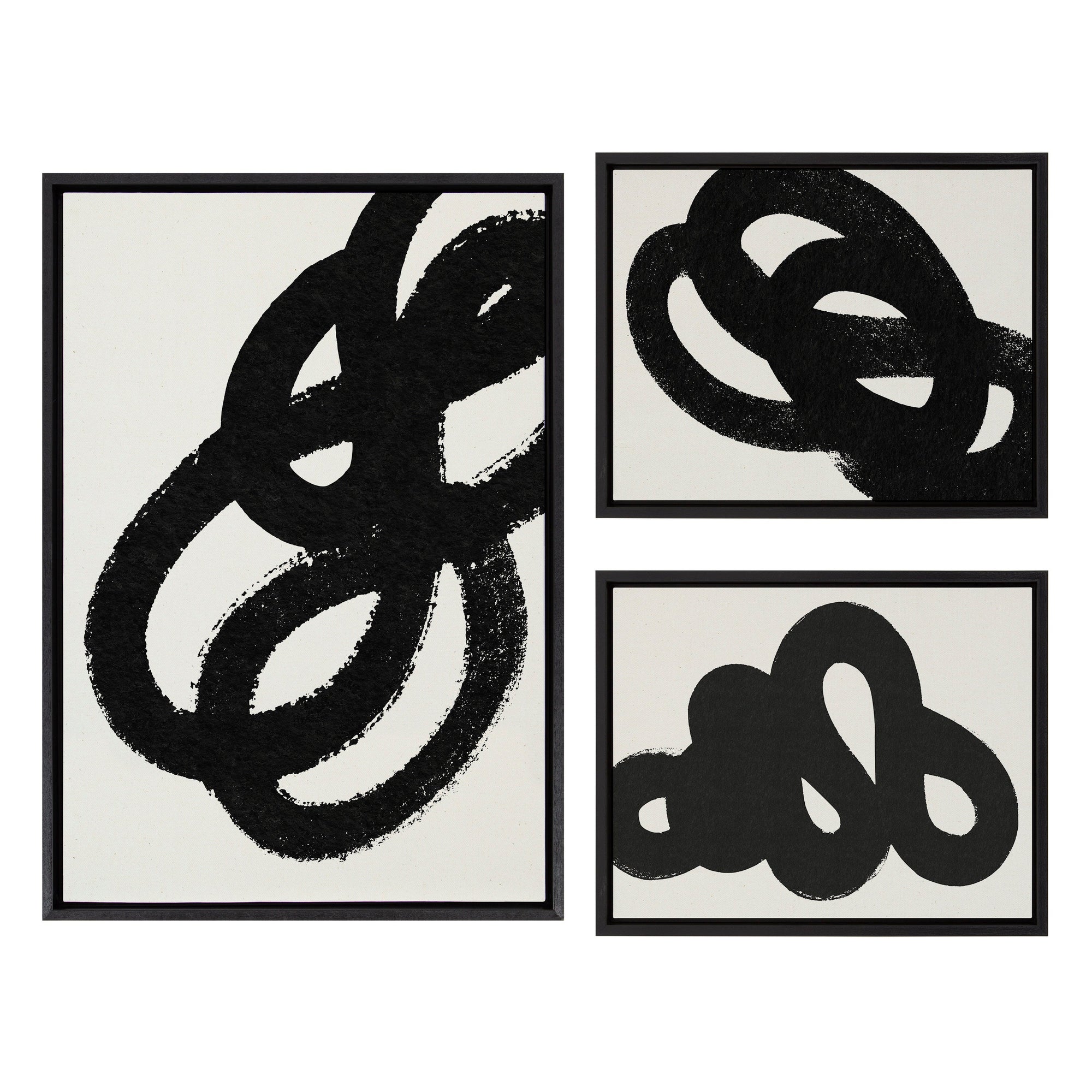Sylvie Black Path, Follow the Path and This Way Framed Canvas by kateandlaurel - main product image for Resin Society
