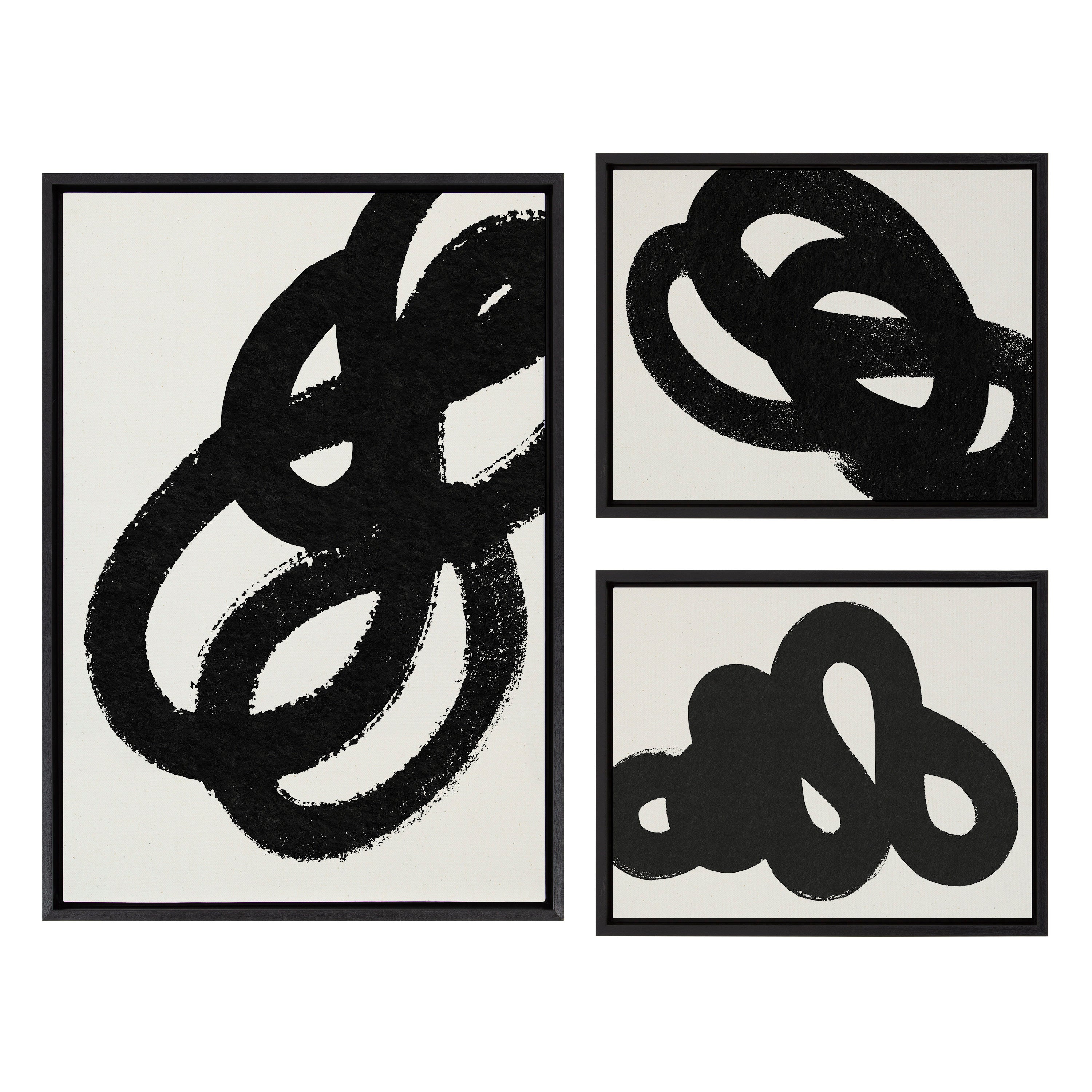 Sylvie Black Path, Follow the Path and This Way Framed Canvas by kateandlaurel - main product image for Resin Society