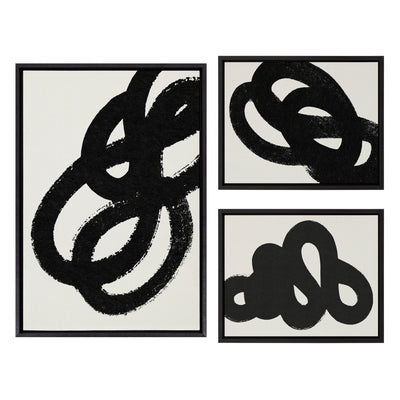 Sylvie Black Path, Follow the Path and This Way Framed Canvas by kateandlaurel - main product image for Resin Society