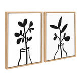 Sylvie Modern Botanical Framed Canvas Set by The Creative Bunch Studio by kateandlaurel - product image 2 for Resin Society