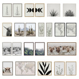 Sylvie Delicate Illustrated Red and Purple Wildflowers Framed Canvas by kateandlaurel - product image 4 for Resin Society