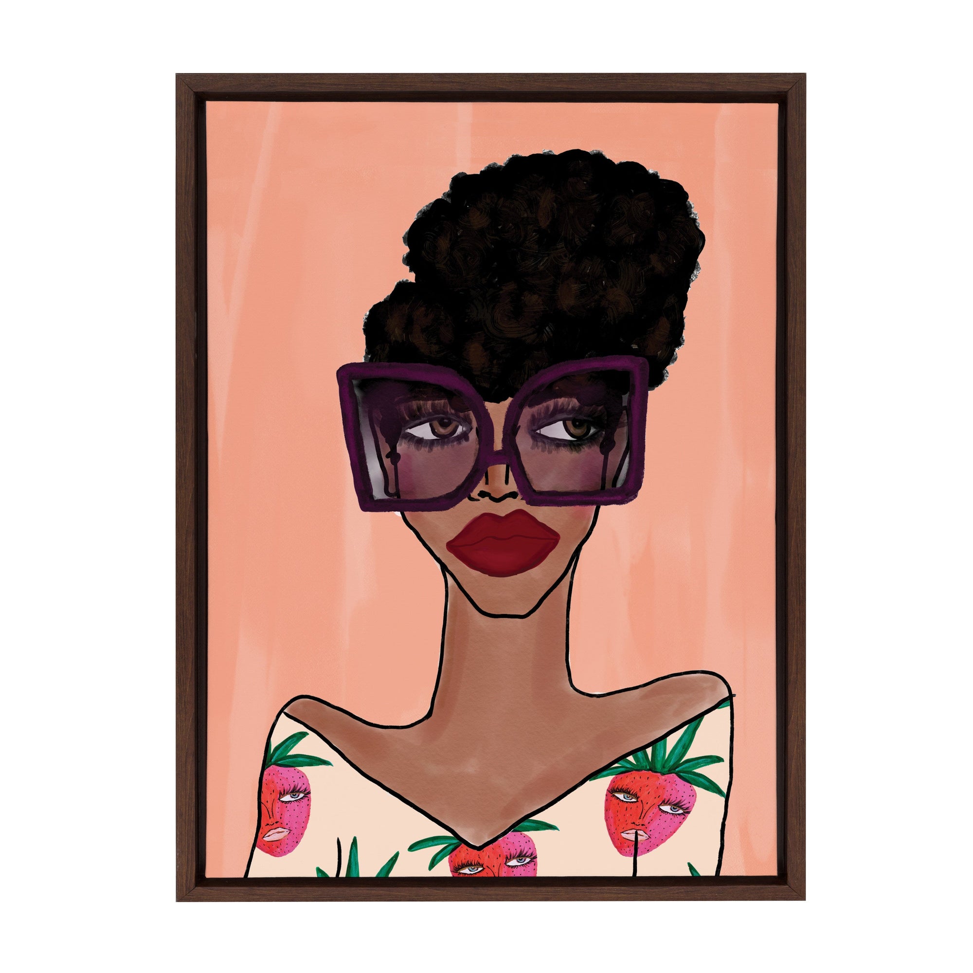Sylvie Fashion Girl 3 Framed Canvas by kateandlaurel - product image 9 for Resin Society