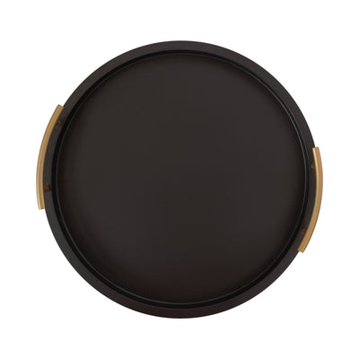 Halsey Wood Round Decorative Tray