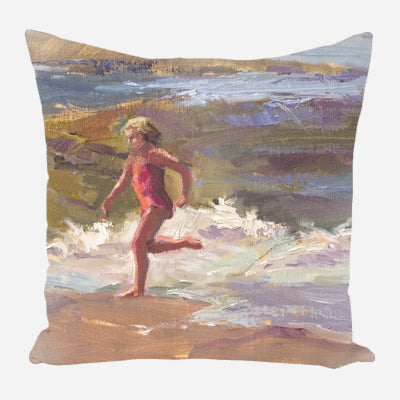 Girl in the Surf Pillow by John Beard Collection - main product image for Resin Society