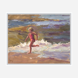 Girl in the Surf Artist Enhanced Canvas Print by John Beard Collection - product image 6 for Resin Society
