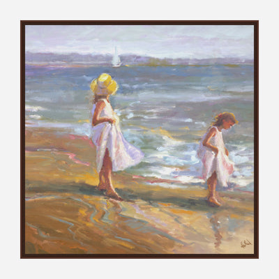 Girls on the Beach Artist Canvas Enhanced Print by John Beard Collection - product image 7 for Resin Society