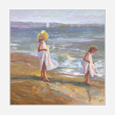 Girls on the Beach Artist Canvas Enhanced Print by John Beard Collection - product image 6 for Resin Society