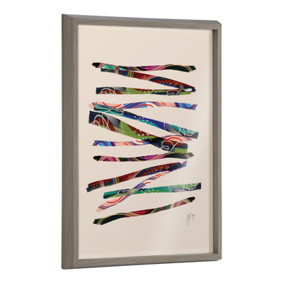 Blake Abstract Sticks 5 Framed Printed Glass by kateandlaurel - main product image for Resin Society