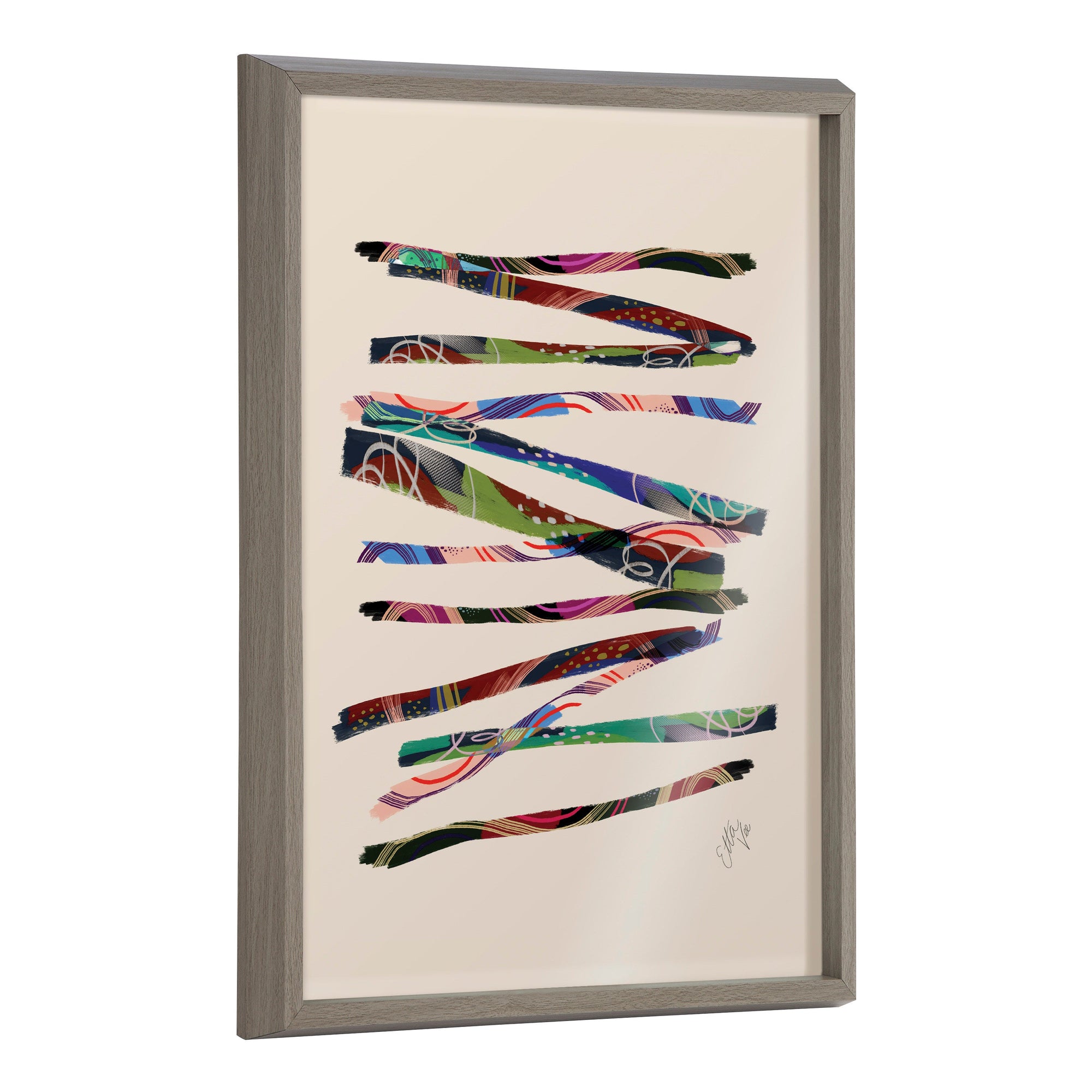 Blake Abstract Sticks 5 Framed Printed Glass by kateandlaurel - product image 7 for Resin Society