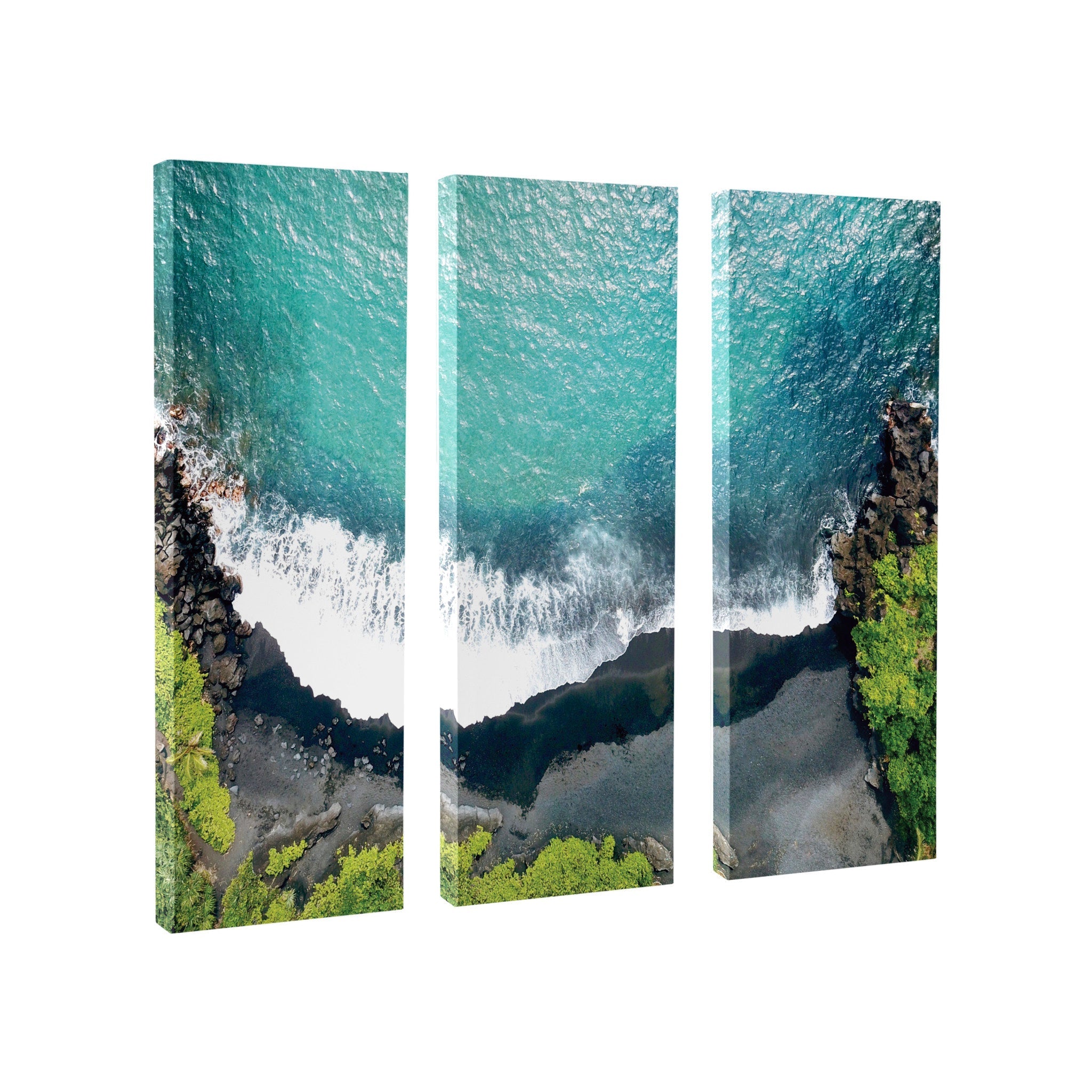 Maui Black Sands Beach Canvas by Rachel Bolgov by kateandlaurel - main product image for Resin Society