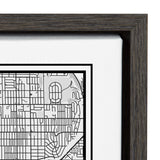 Sylvie Seattle Modern Map Framed Canvas by kateandlaurel - product image 3 for Resin Society