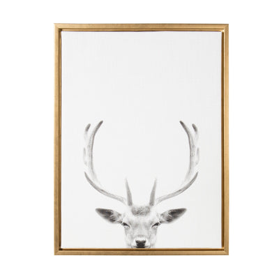 Sylvie Deer Portrait Framed Canvas by Simon Te Tai by kateandlaurel - product image 9 for Resin Society