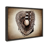 Sylvie Vintage Baseball Glove Framed Canvas by kateandlaurel - product image 2 for Resin Society