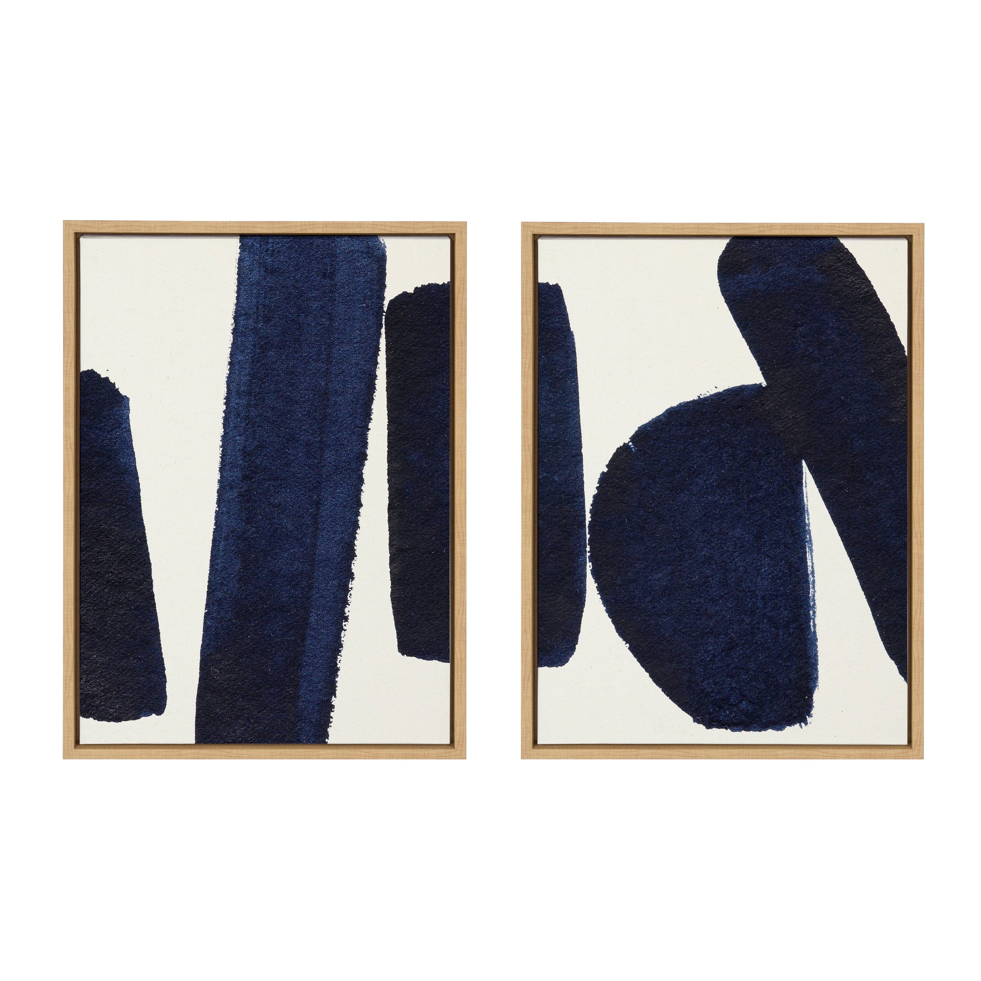 Sylvie Japandi 26 1 and 2 Framed Canvas Art Set by Rocket Jack