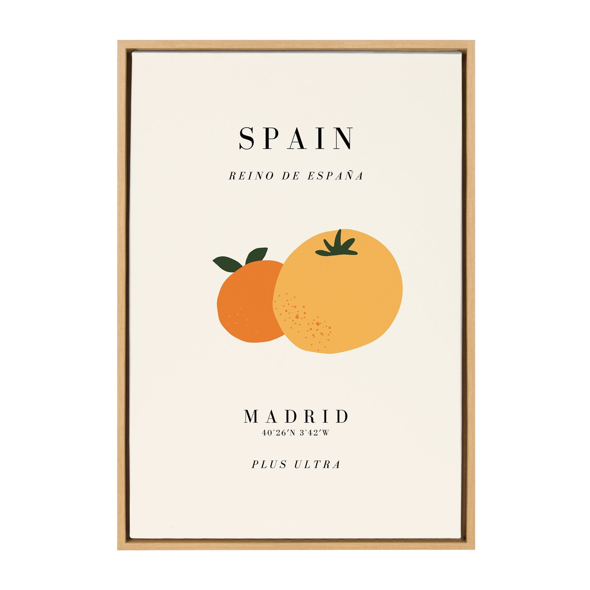Sylvie Travel Poster Spain Framed Canvas by kateandlaurel - product image 9 for Resin Society