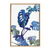Sylvie CI Monstera Blue Magic Framed Canvas by kateandlaurel - product image 7 for Resin Society