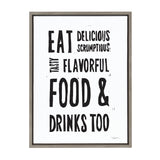 Sylvie Eat Delicious Food Framed Canvas by kateandlaurel - product image 9 for Resin Society