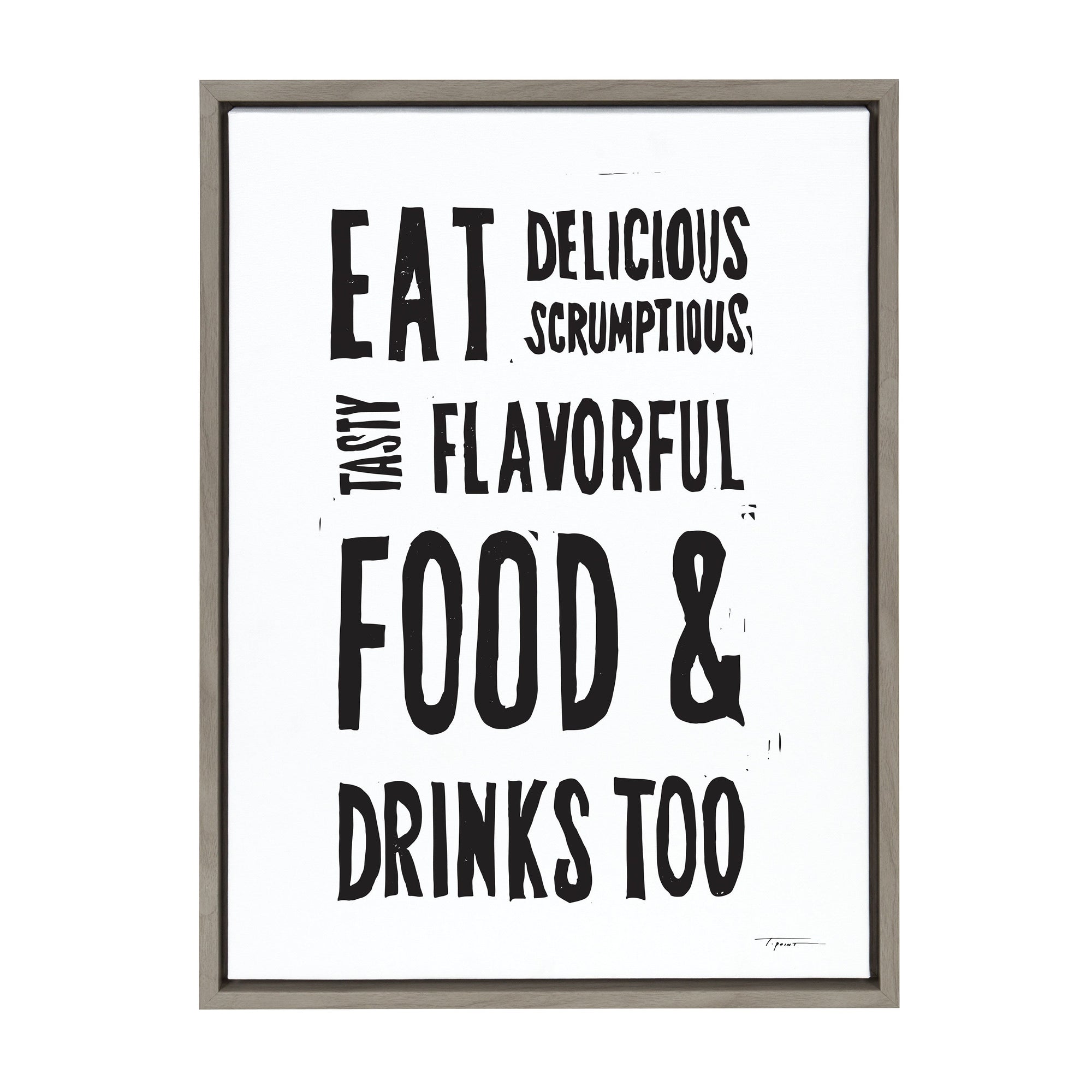 Sylvie Eat Delicious Food Framed Canvas by kateandlaurel - product image 9 for Resin Society